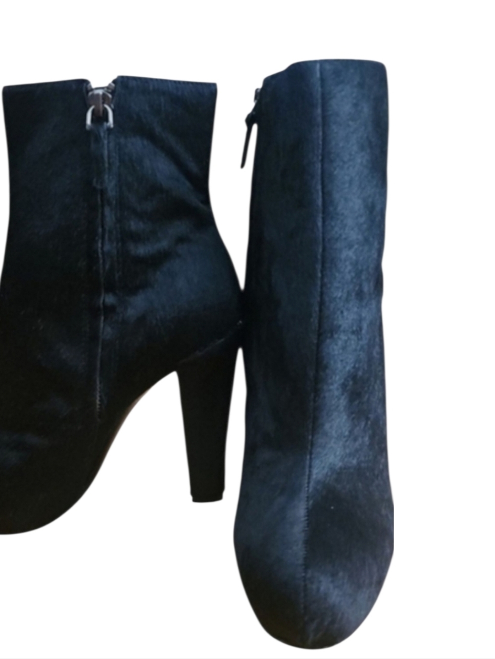 Theory High Heel Debra Ankle Boots in Black Calf Hair Size 39.5